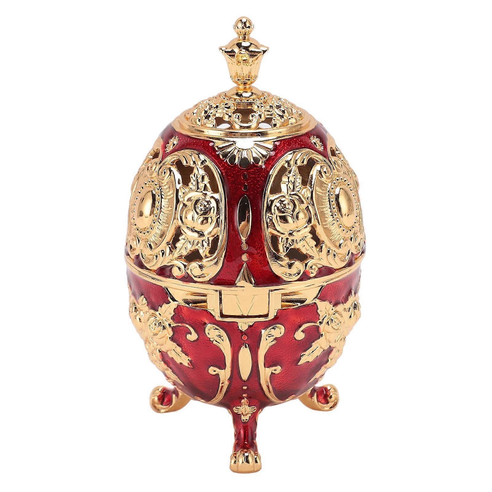 Incense Burner Zinc Alloy Vintage Incense Powder Cone Burner Decoration for Indoor and Home Red