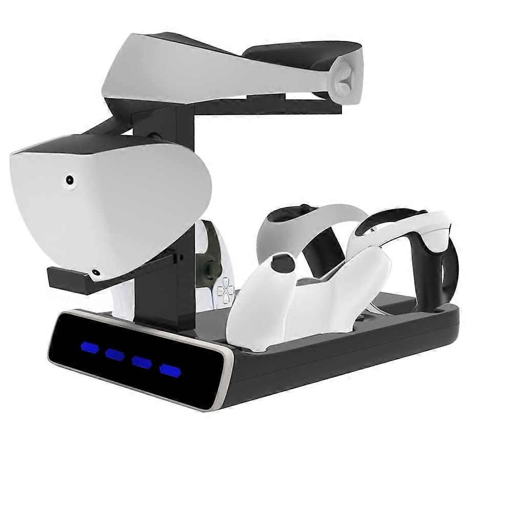 Charging Station for PS VR2 PS5 Controller with Magnetic Type-C Fast Charging and LED Display for PS VR2 Gaming Accessories