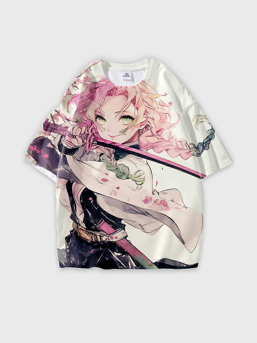 T-shirt round neck Character Pattern loose short sleeve P49