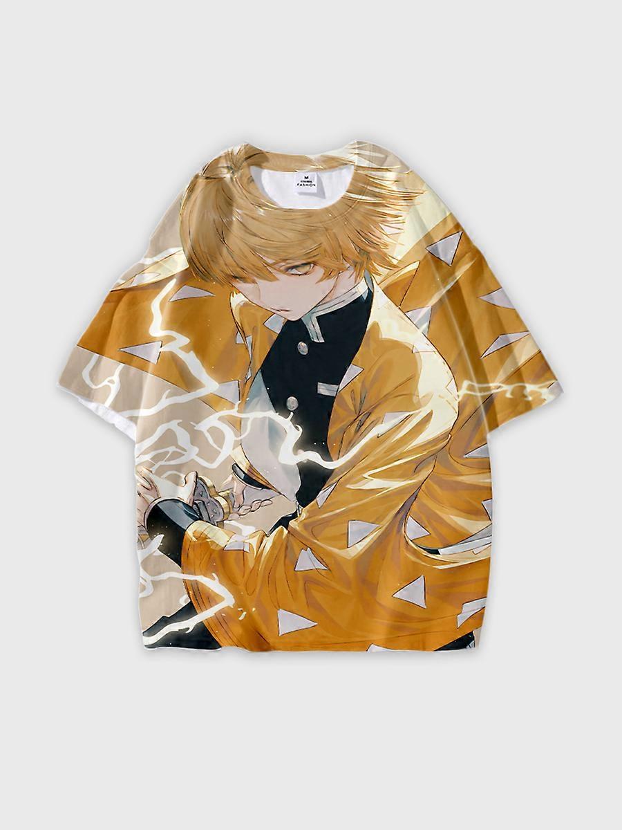 T-shirt round neck Character Pattern loose short sleeve P3321