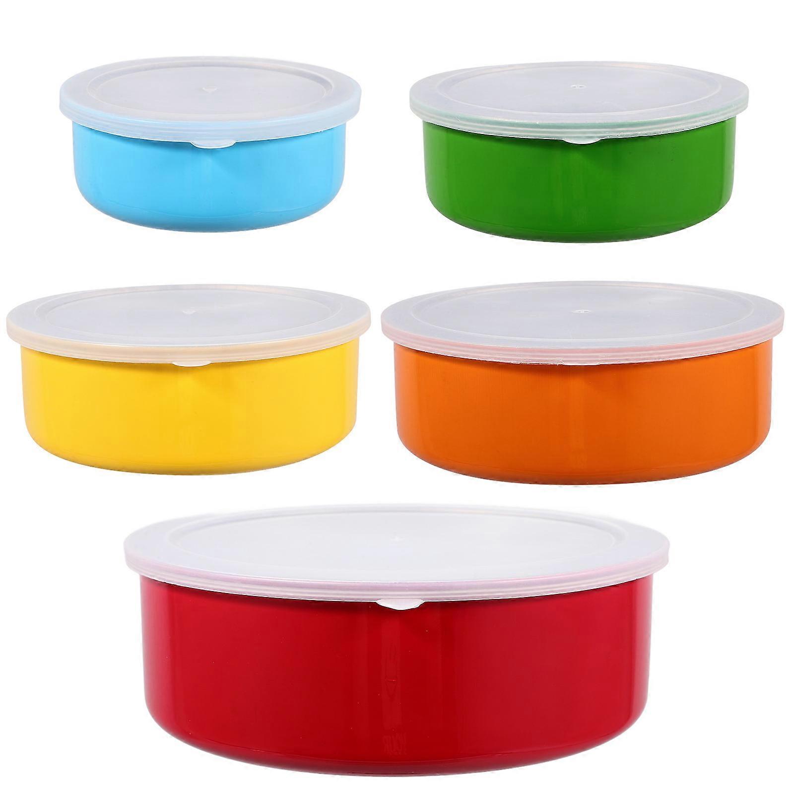5 Pcs Stainless Steel Containers with Lids for Kitchen Food and Snack Storage