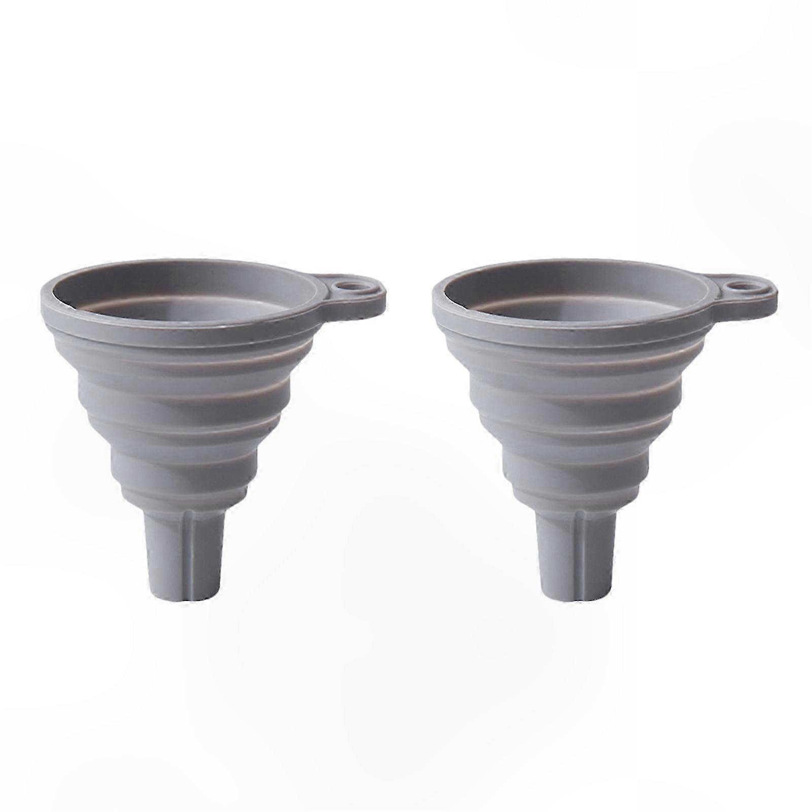 Foldable Silicone Funnels for Kitchen Use - Easy Clean for Oil and Liquid Transfer
