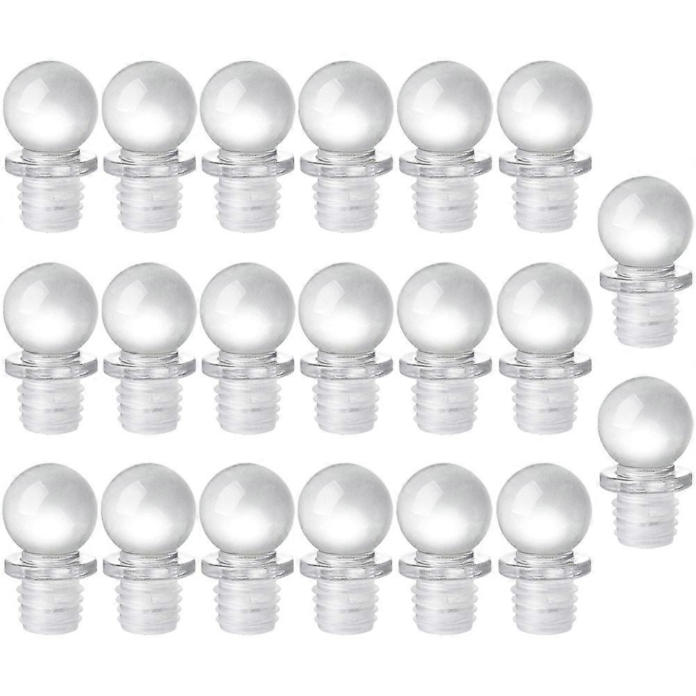 Glass Ball Cap 20Pcs Transparent Elegant Display Caps for Storage Use