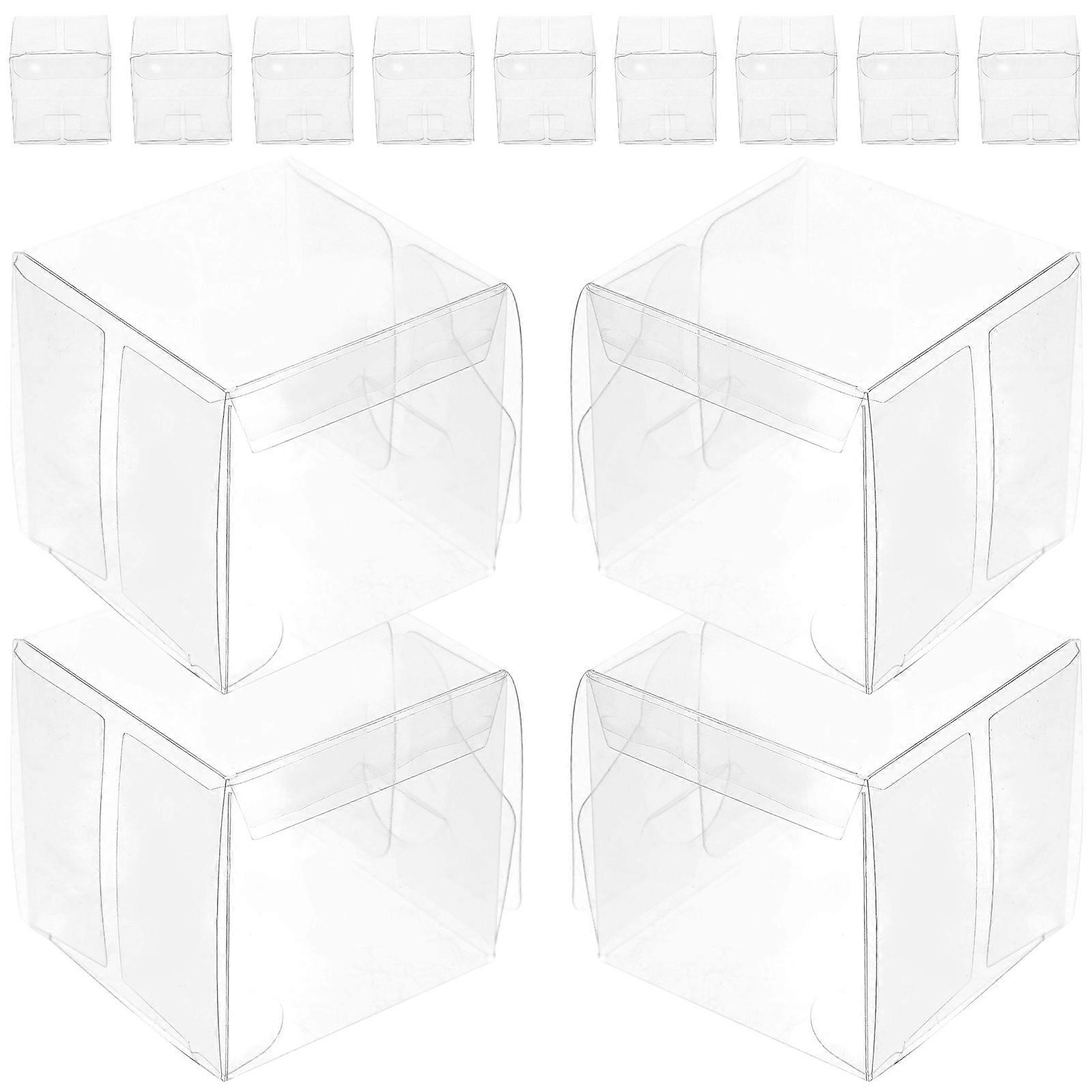 Clear Boxes 20Pcs Practical Storage Solution For Catering And Stationery Store With Durable PVC Material