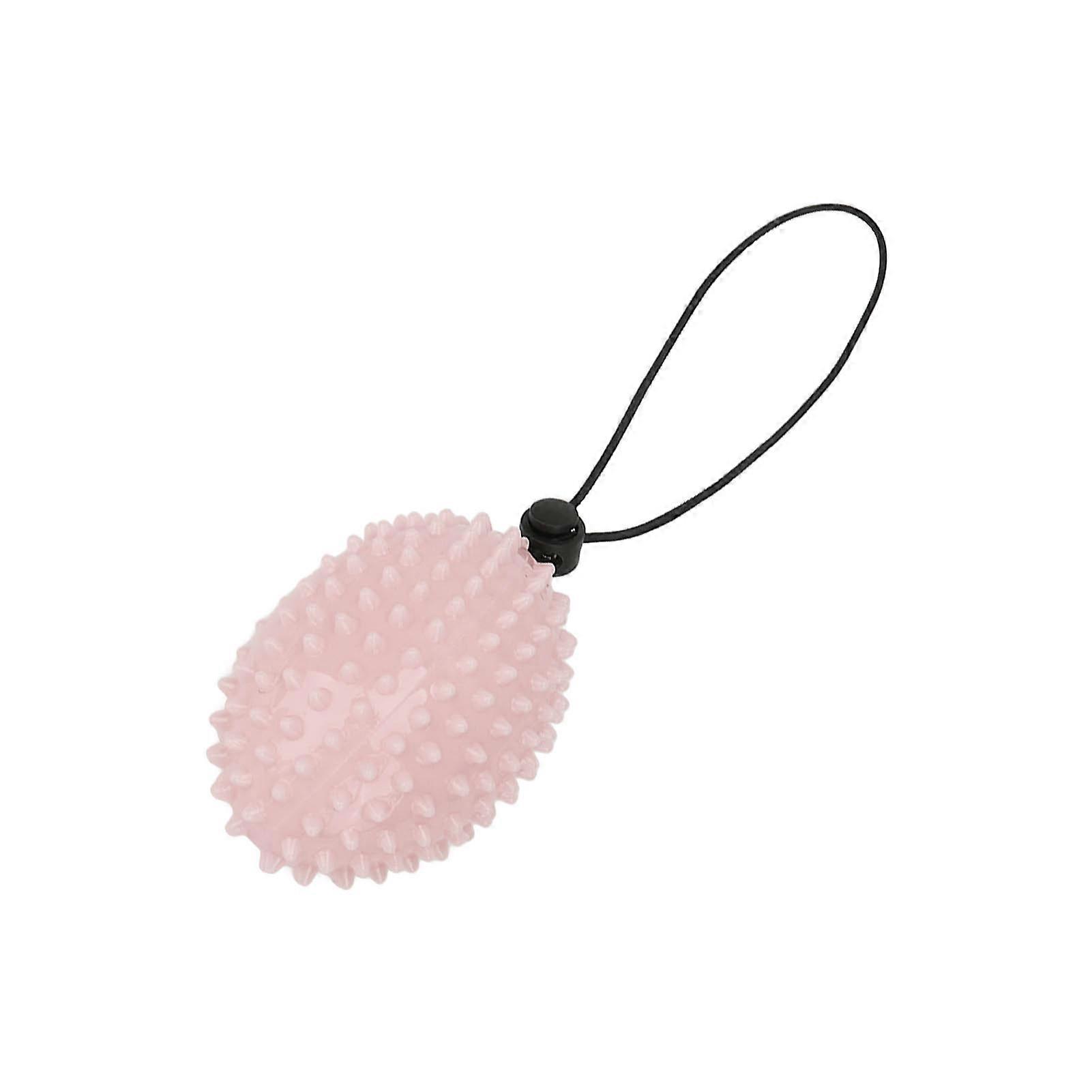 ハンドストレスボール中空手首柔軟性グリップトレーニングスクイーズストレスリリーフボール手のけいれん回復用ピンク