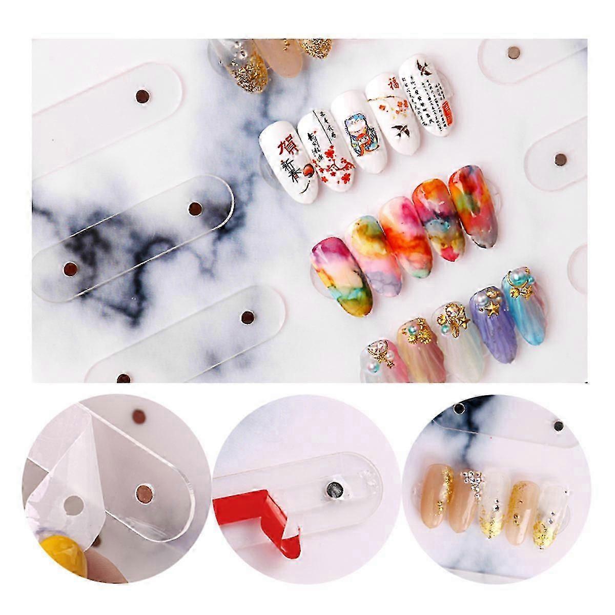 Nail Practice Holder Display Shelf Acrylic Simple Design Women Nail Color Display Card Chart 20*16cm 1Pack