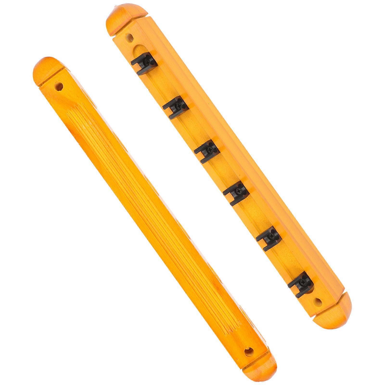 1 Set Wall Mount Multi Hole Cue Rack Wooden Pole Stick Billiard Cue Holder