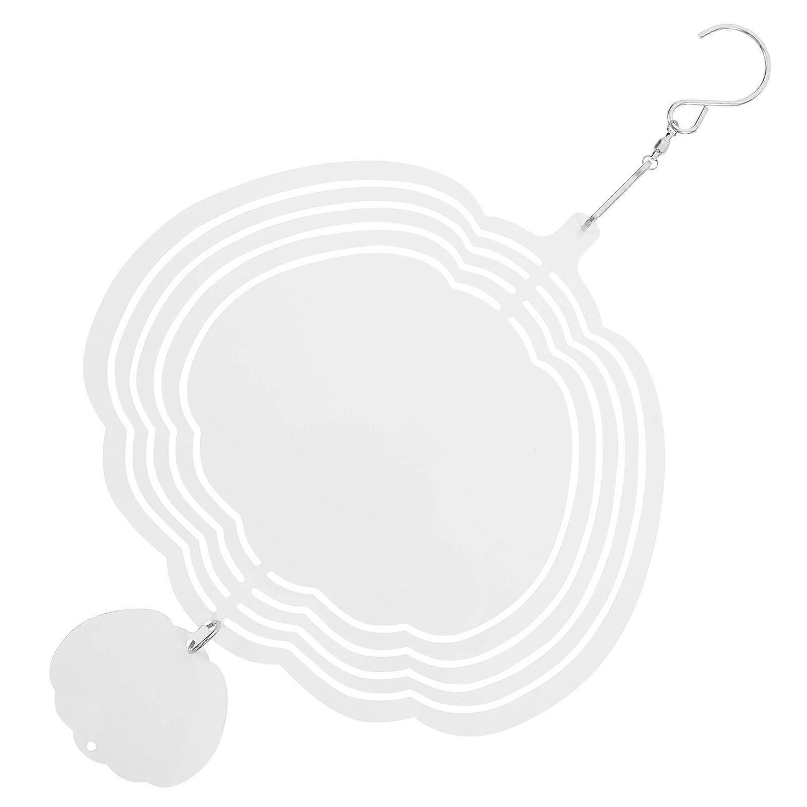 DIY Aluminum Sublimation Wind Spinner for Garden Decor White Hanging Pendant Easy Installation
