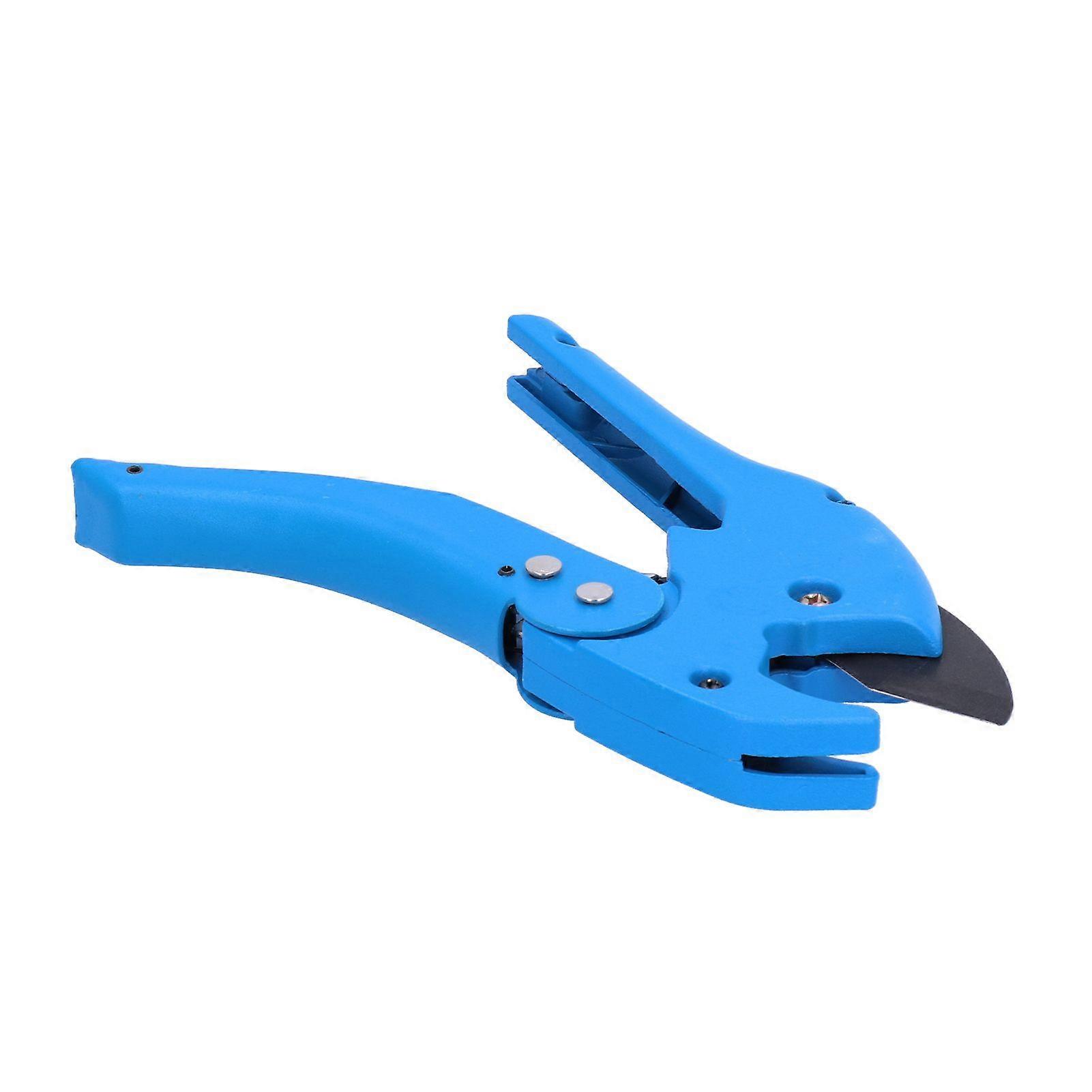 PVC Pipe Ratchet Cutter with Buckle Manual Tube Hose Cutting Device Plumbing Tool Blue