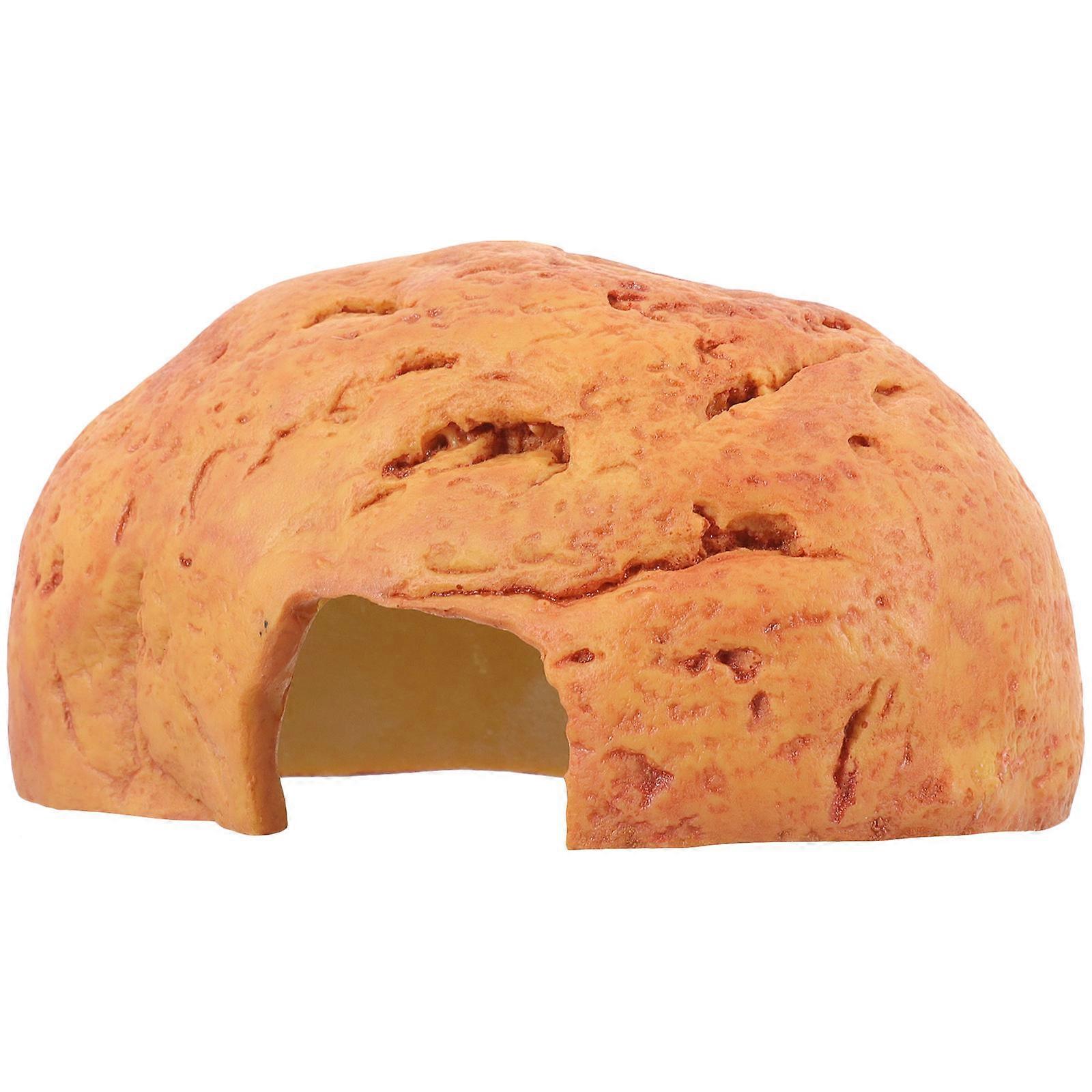 Orange Resin Reptile Hideout Cave for Decoration Durable and StainResistant Small Cave