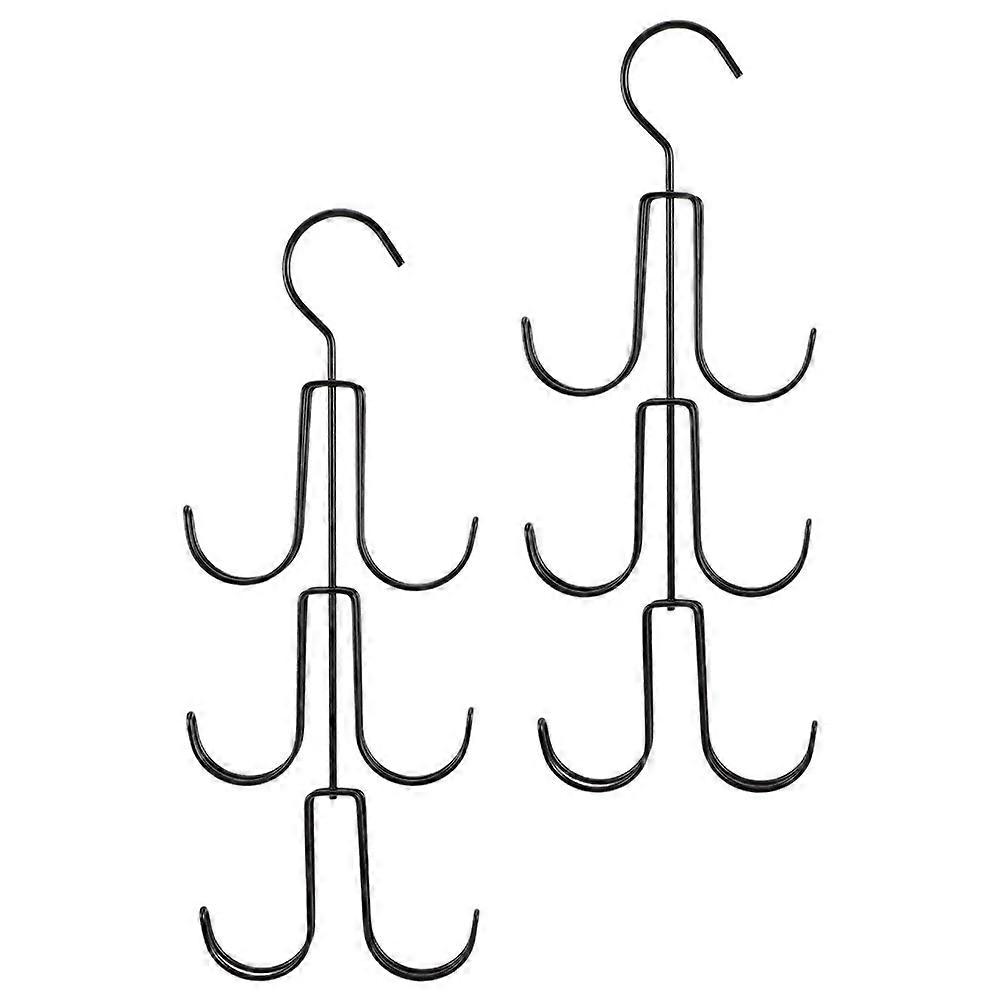 Black Iron Bag Hanger Organizer for Closet Storage Use Large Capacity 2 Pcs