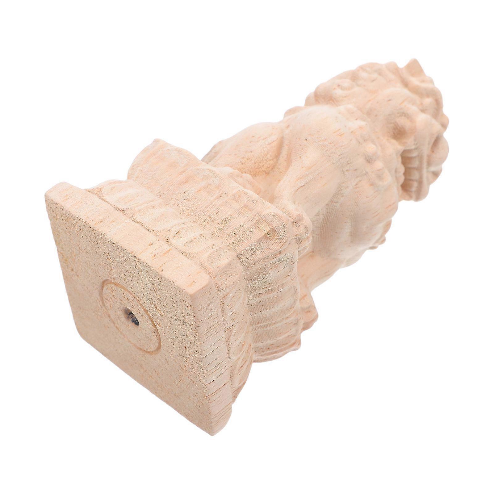 Garden Lion Statue Wooden Bridge Enhancer For Outdoor Spaces Khaki 10.50X5.00X5.00CM Decorative 1Pack