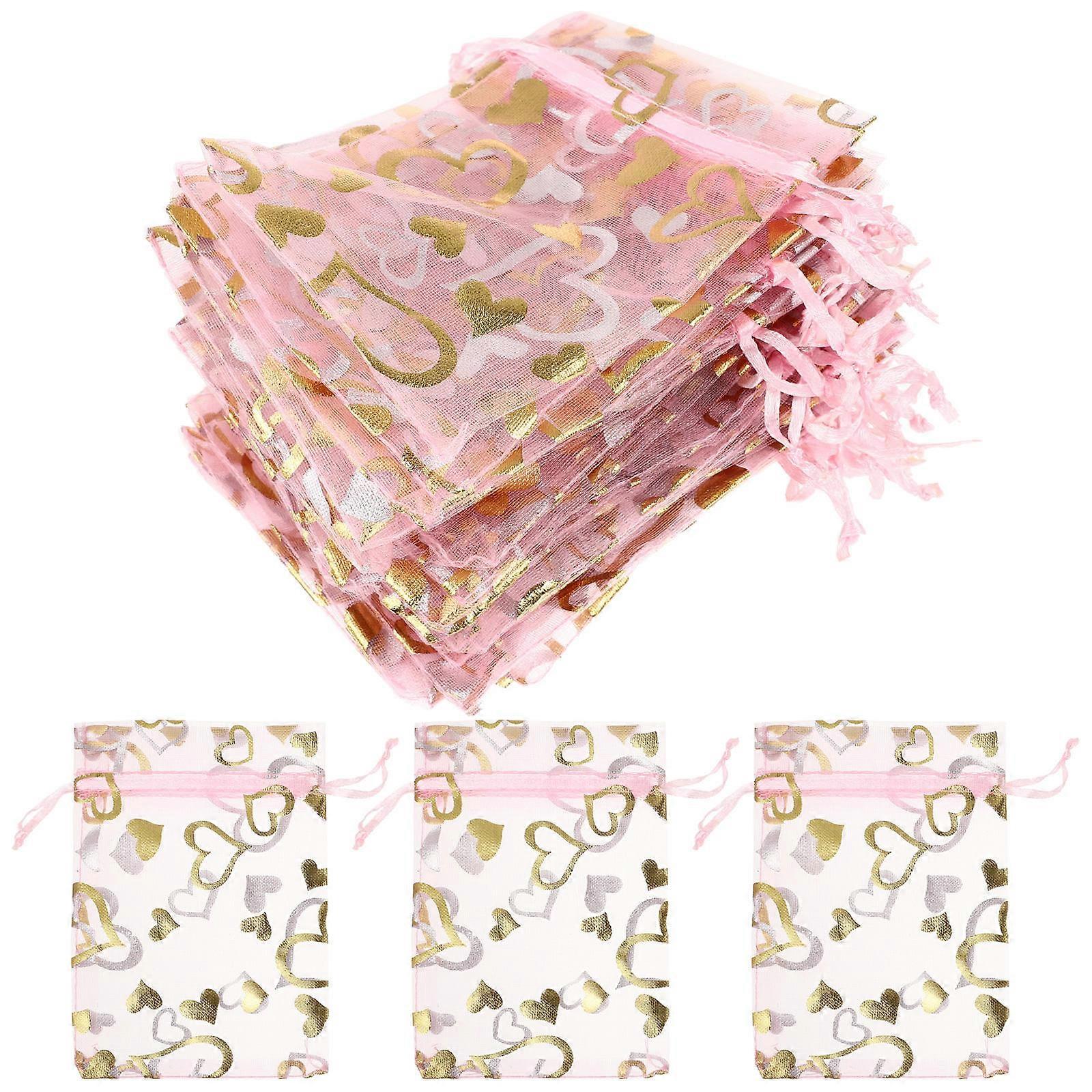 Pink Cloth Candy Bag for Storage Use Perfect for Gifts Snacks and Surprises 100pcs