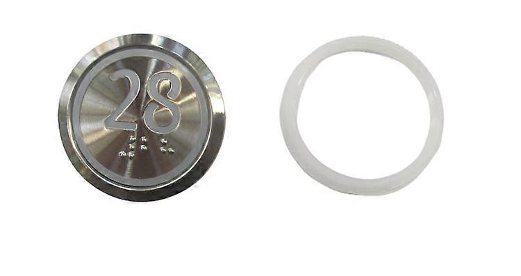 Kone Button 28 White Flush Surface Mount Red Led Cop Panel Km863050g069h028