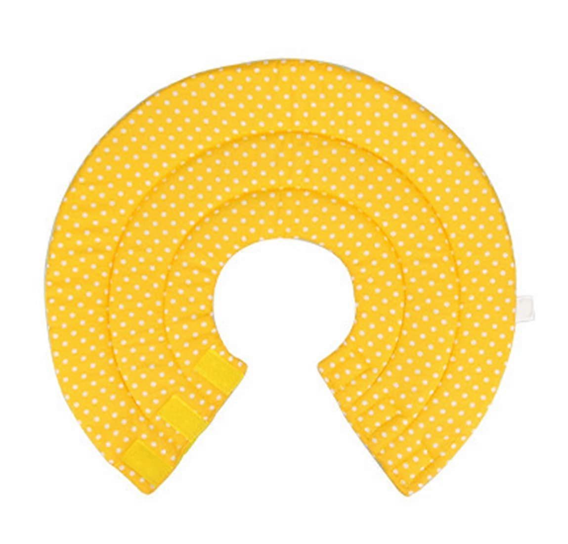 Pet Dog Cat Recovery Collar Dog Cone Collar Cat Protective Collar for Wound Healing After Surgery Protection Small to Large Size Yellow