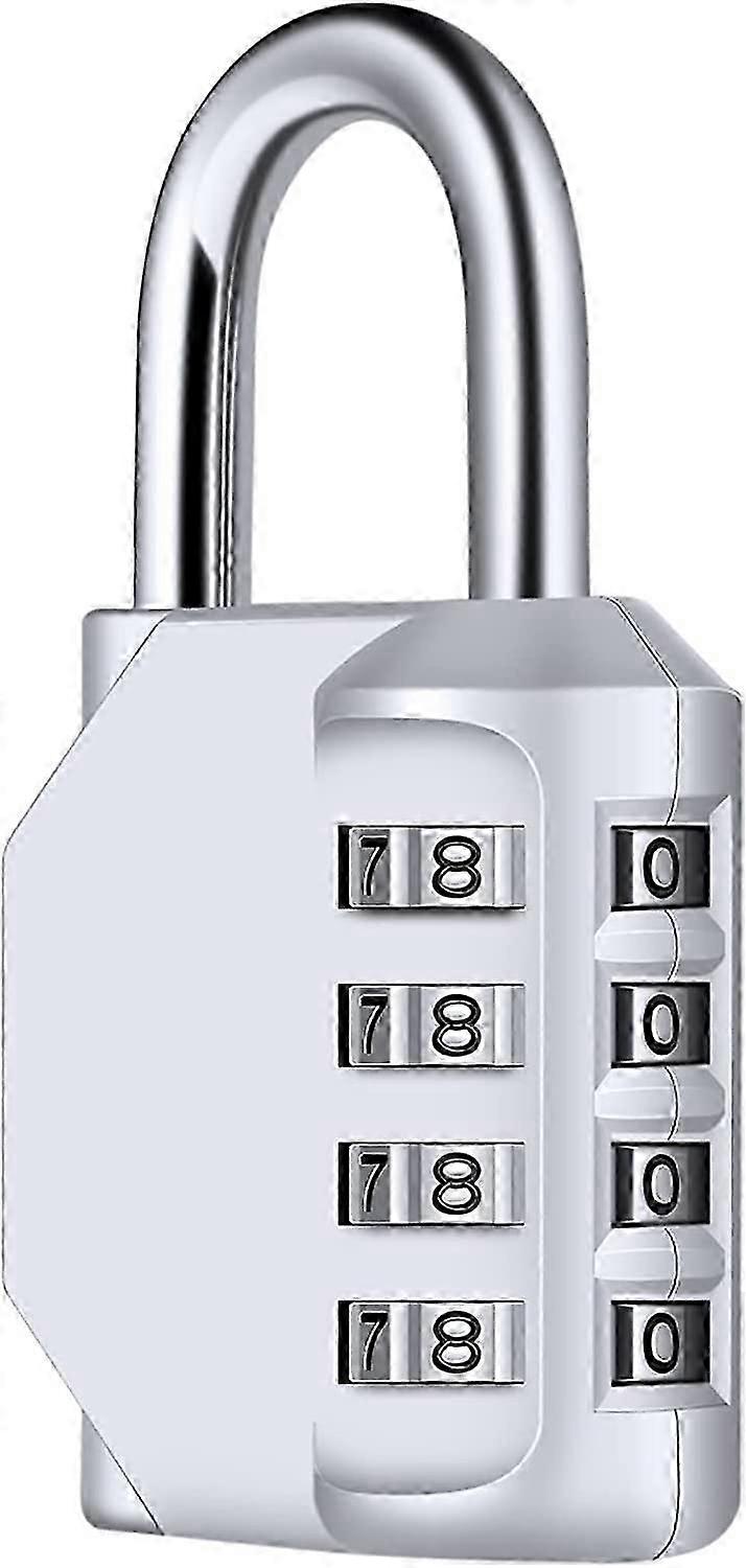 4-Digit Combination Padlock, - Silver