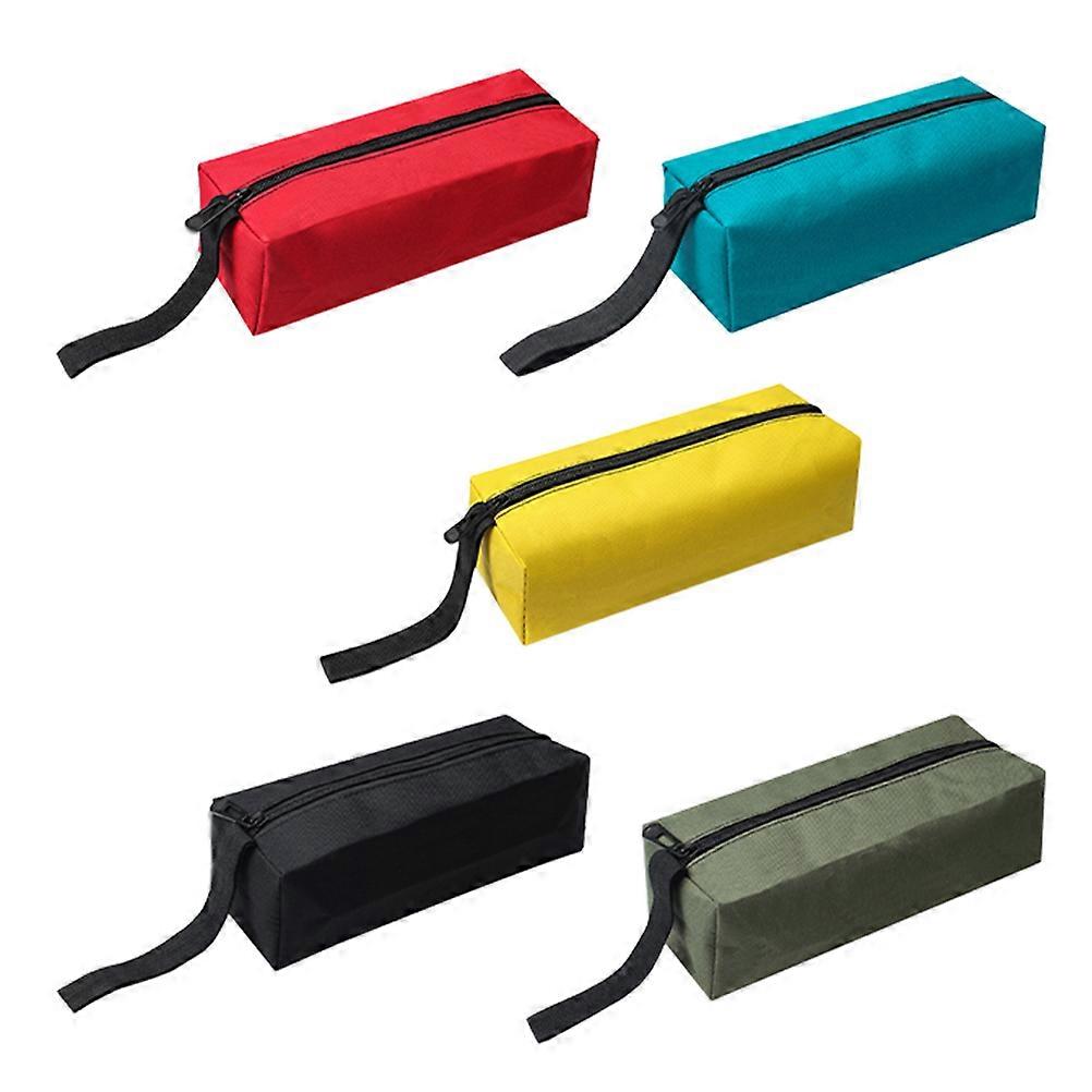 5PCS Zippered Oxford Cloth Tool Pouch Heavy Duty Small Hardware Storage Bag Multiple Colors