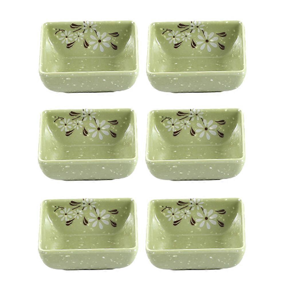 Household Spice Dishes 6Pcs Decorative Sauce Plates Round Simple Design For Entertaining Guests