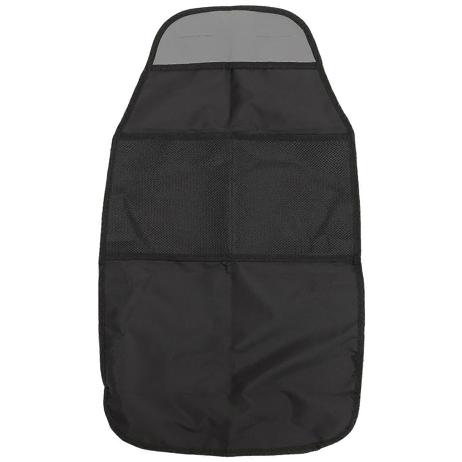 Car Accessories Back Seat Protector Featuring Durable PU Material For Family Trips With Storage Solution 1Pcs