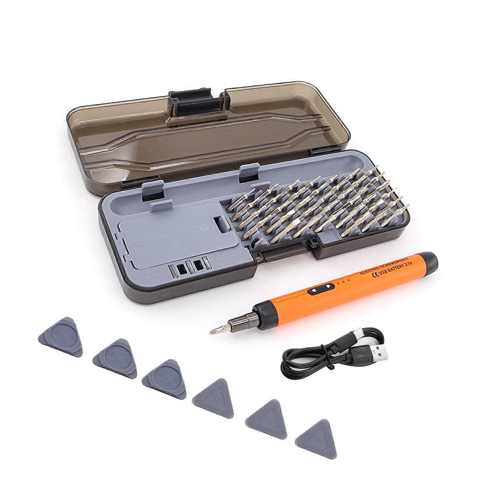 38in1 Electric Screwdriver Set with Magnetic Bits, Rechargeable Power Tool Kit for Phone Glasses Watch