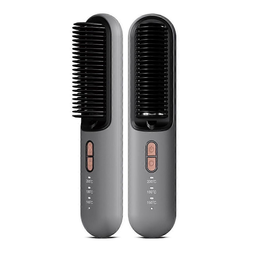 Pettine lisciante per capelli wireless di tipo C (grigio)