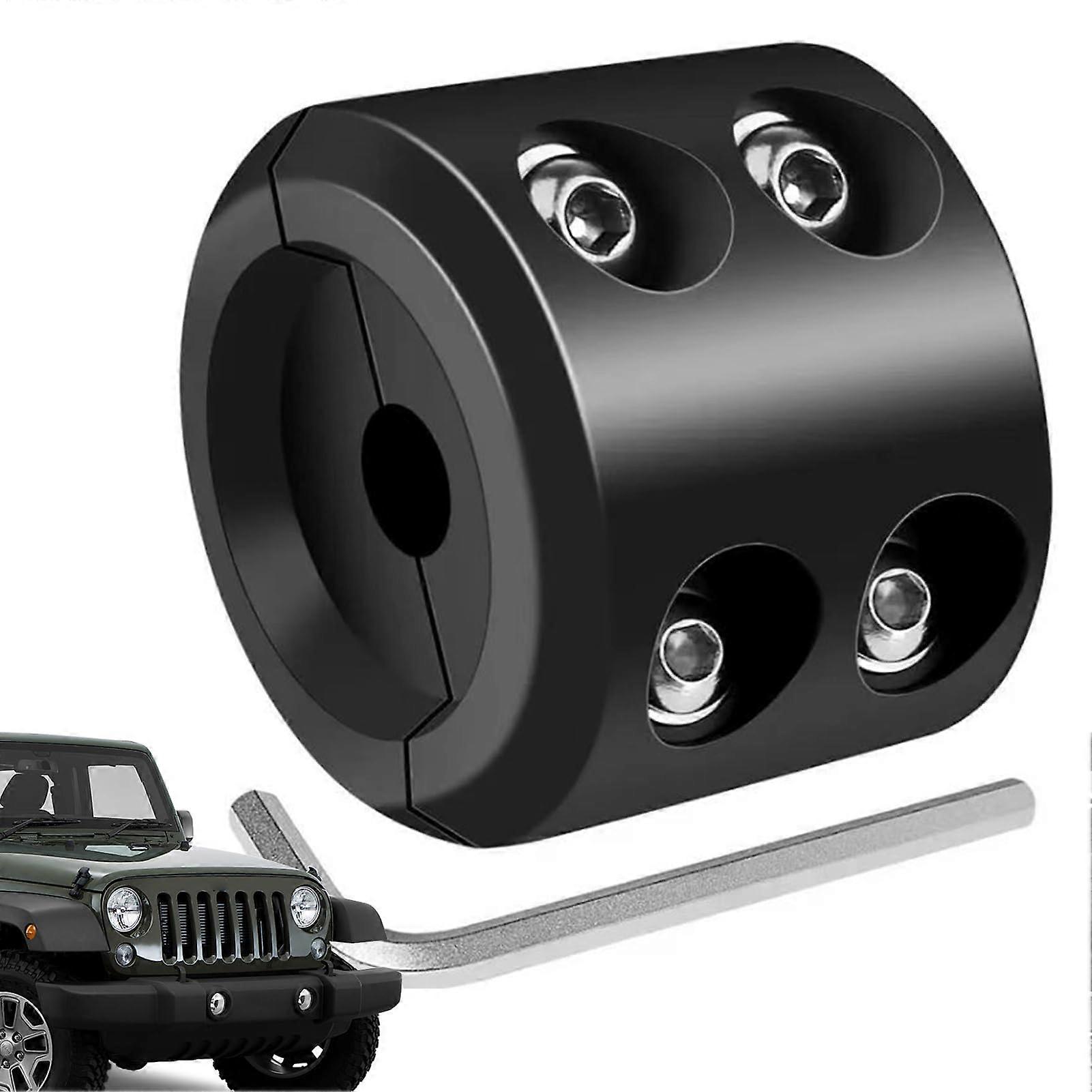 ATV Winch Cable Stopper Rubber Protector for Synthetic Rope, Towing Hook Guard Black