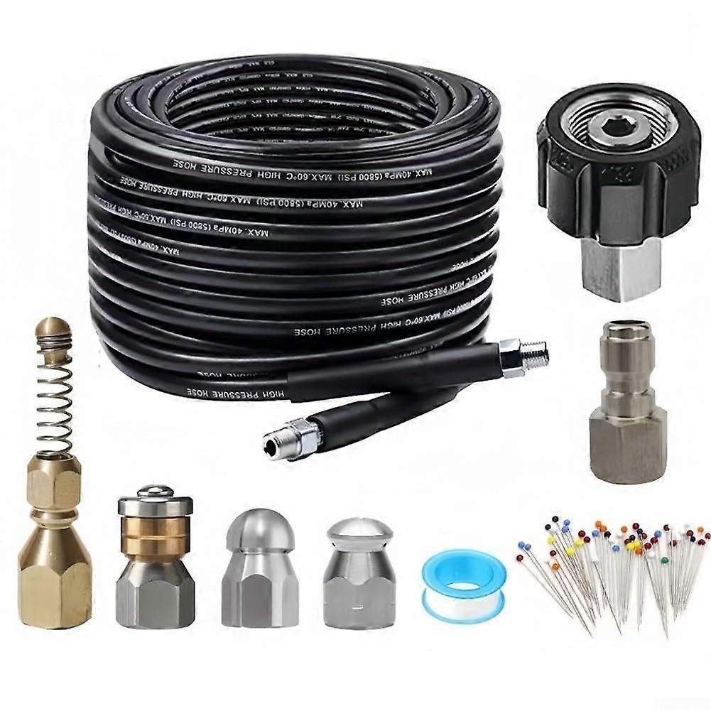 Flexible 10meter drain cleaning hose for Kärcher pressure washers, antikink design for easy handling.