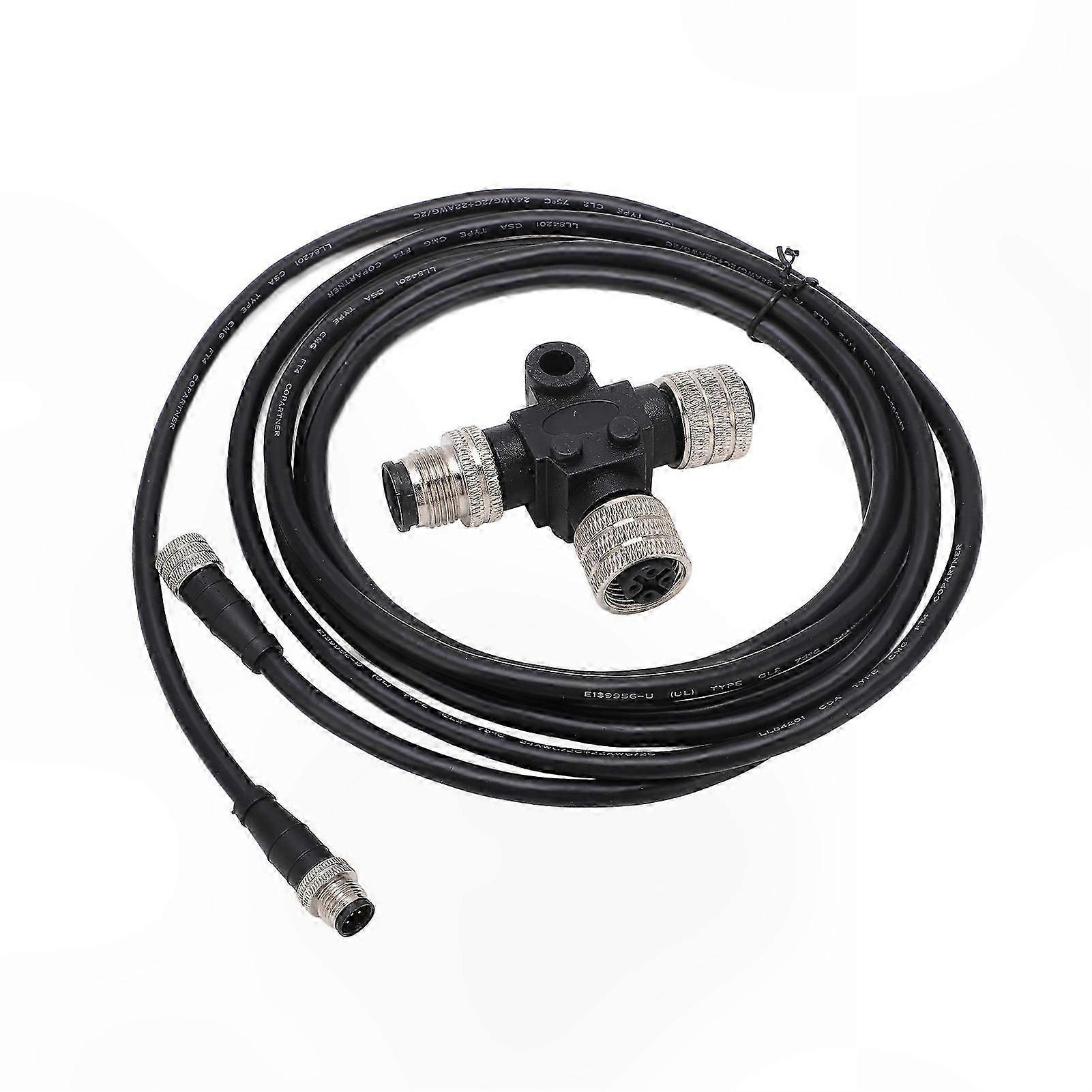 كابل جذع بحري 3 أمتار مع موصل T مقاوم للماء IP67 لتطبيقات القوارب NMEA 2000