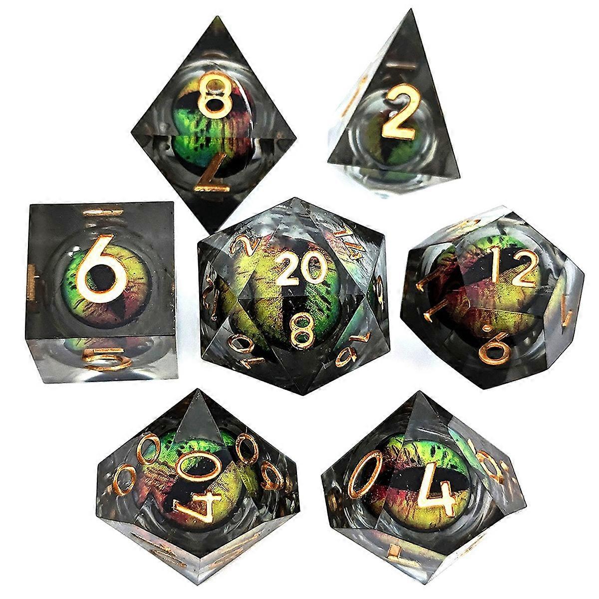 7PCS/Set Mushroom Party Tabletop Role-Playing Game Dice,Cool Games DND Dice Set D D Family Tabletop Dice