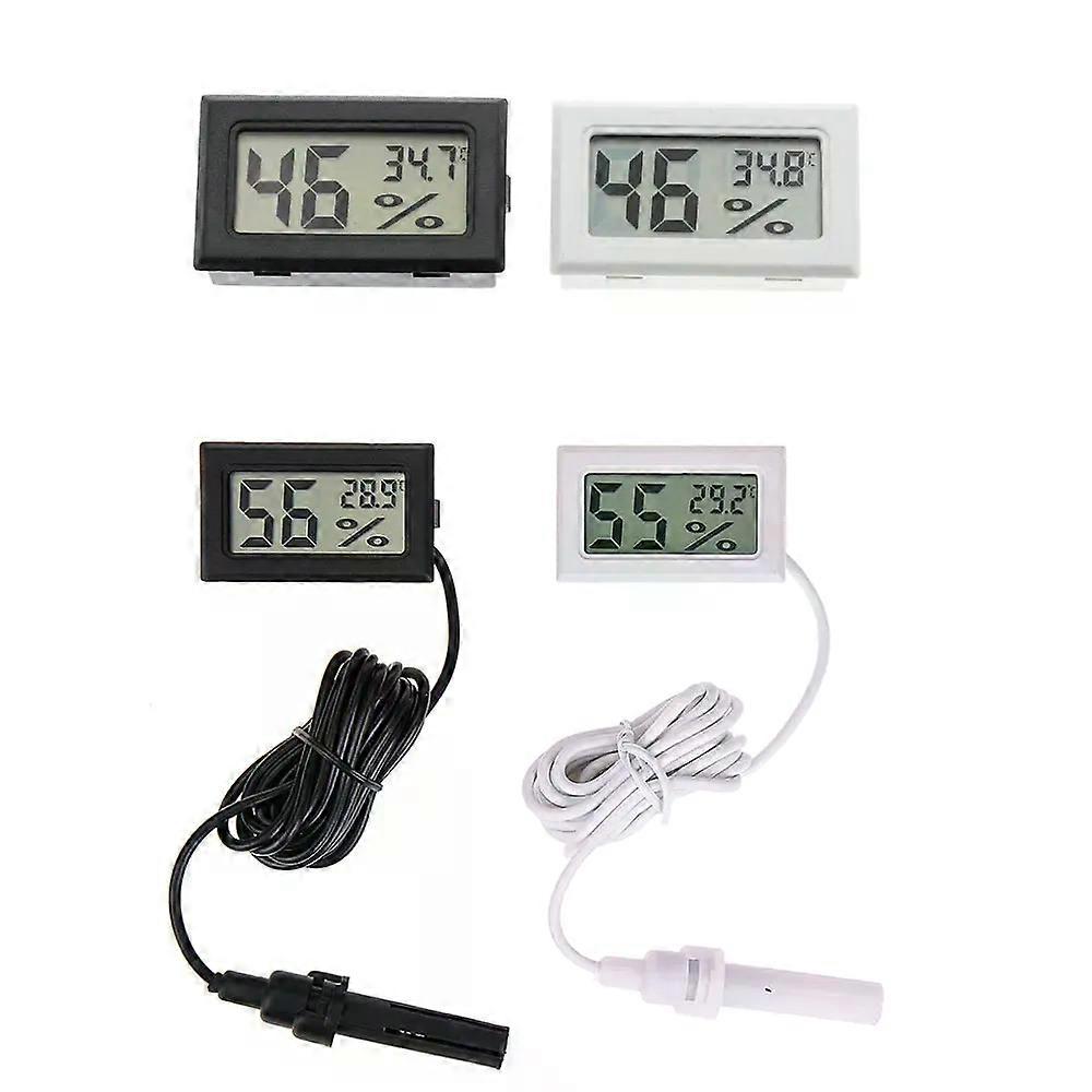 Mini LCD Digital Thermometer Hygrometer Temperature Indoor Convenient Temperature Sensor Humidity Meter Gauge Instruments Cable