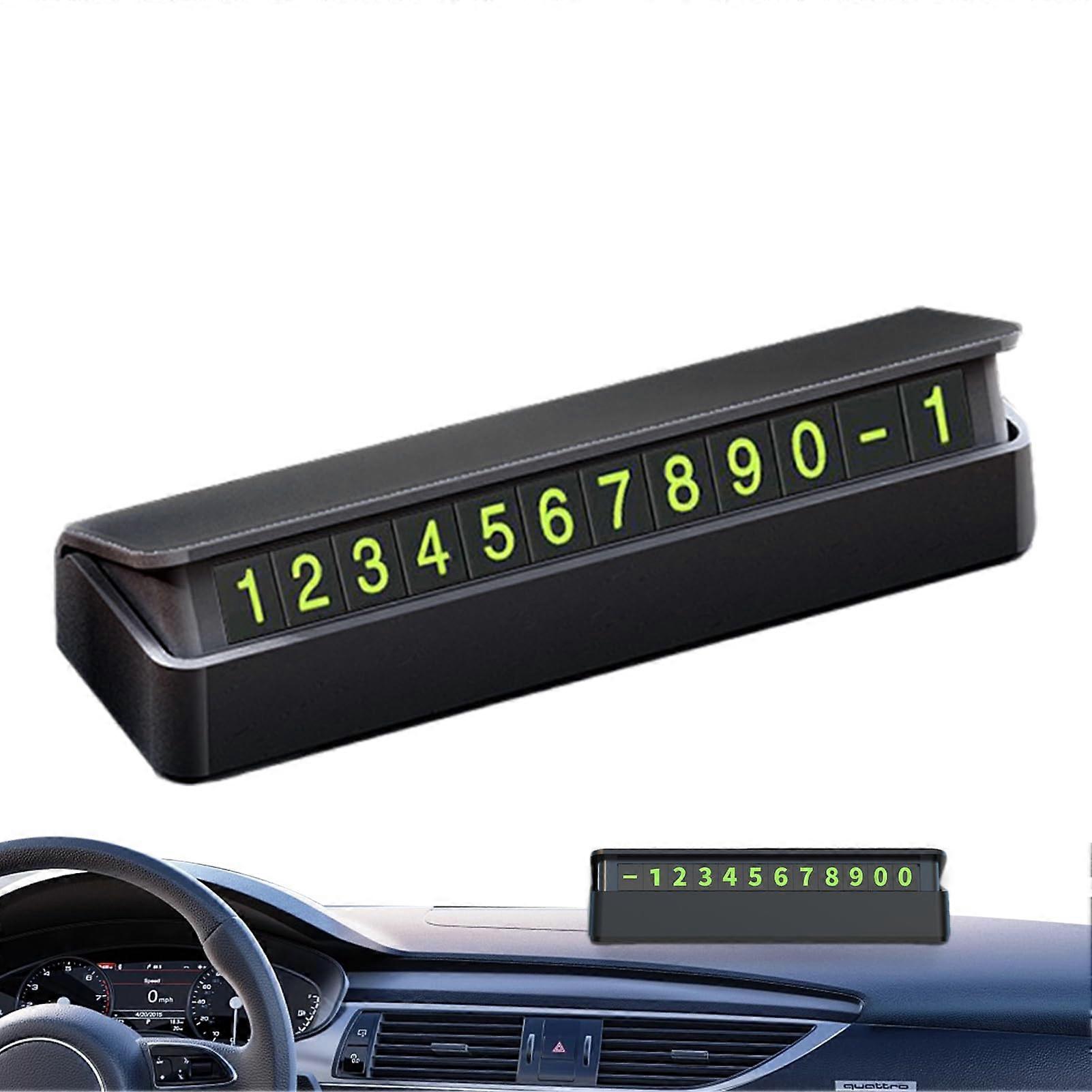 Temporary Parking Permit Dashboard Number Sign 4.72 x 1.38 x 1.26 In Vehicle Accessory Quick-Contact Display