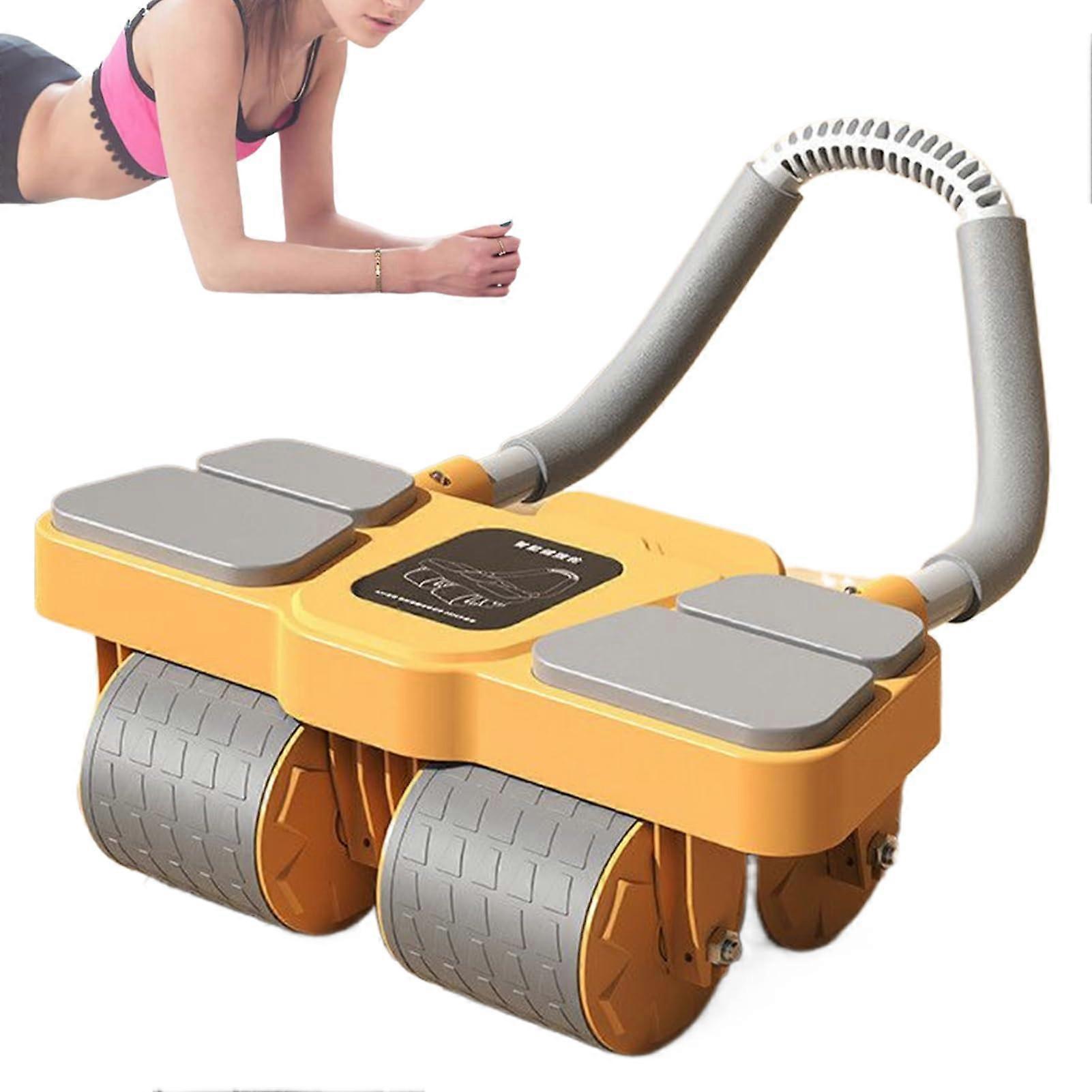 Abdominal Roller With Elbow Support Core Trainer For Home Workouts With Double Stability Orange