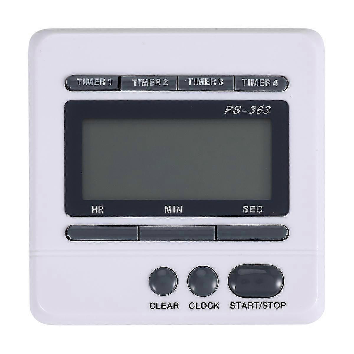 4-Channel Digital Kitchen Timer with Count Up and Countdown Clock for Cooking