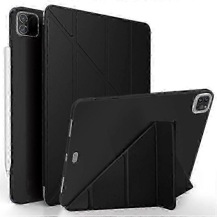 Compatível Para Ipad Pro 12,9 polegadas (2022) / (2021) / (2020) / (2018) Suporte de Origami Smart Tpu Capa de Couro Protetor de Tablet