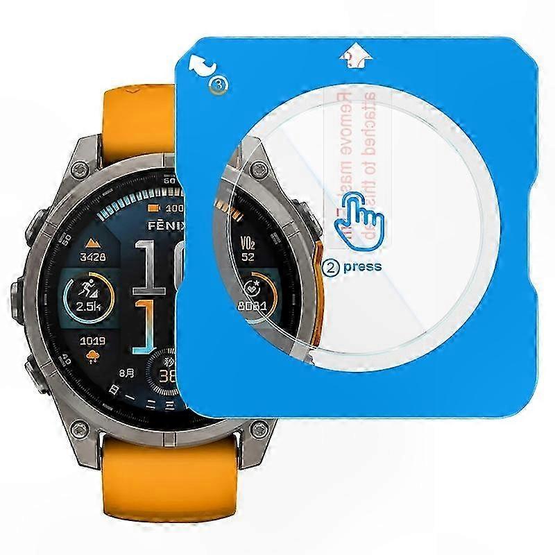 51mm Tempered Glass Screen Protector for Fenix 8 with Installation Kit Included