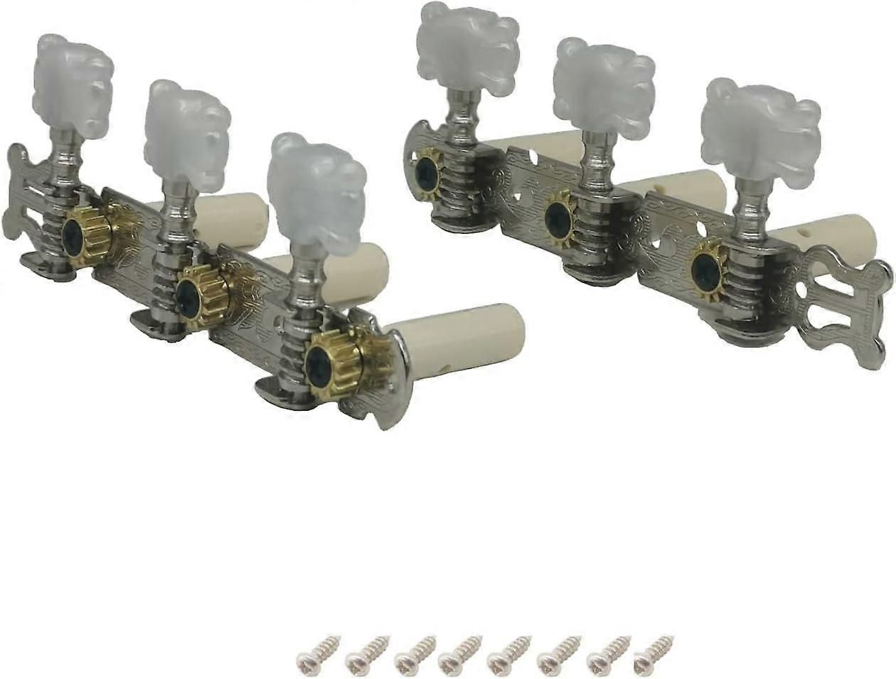 -plated   Style Classic Guitar String Head Tuning Pin Key Tuner Set, Guitar