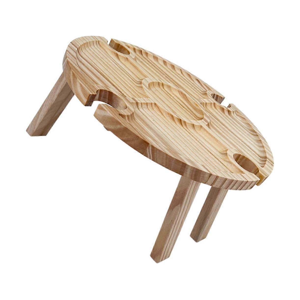 Folding Picnic Table Portable Mini Beach Table Lightweight Wood, Foldable Outdoor BBQ Camping Picnics, Easy To Carry, No Installation Required