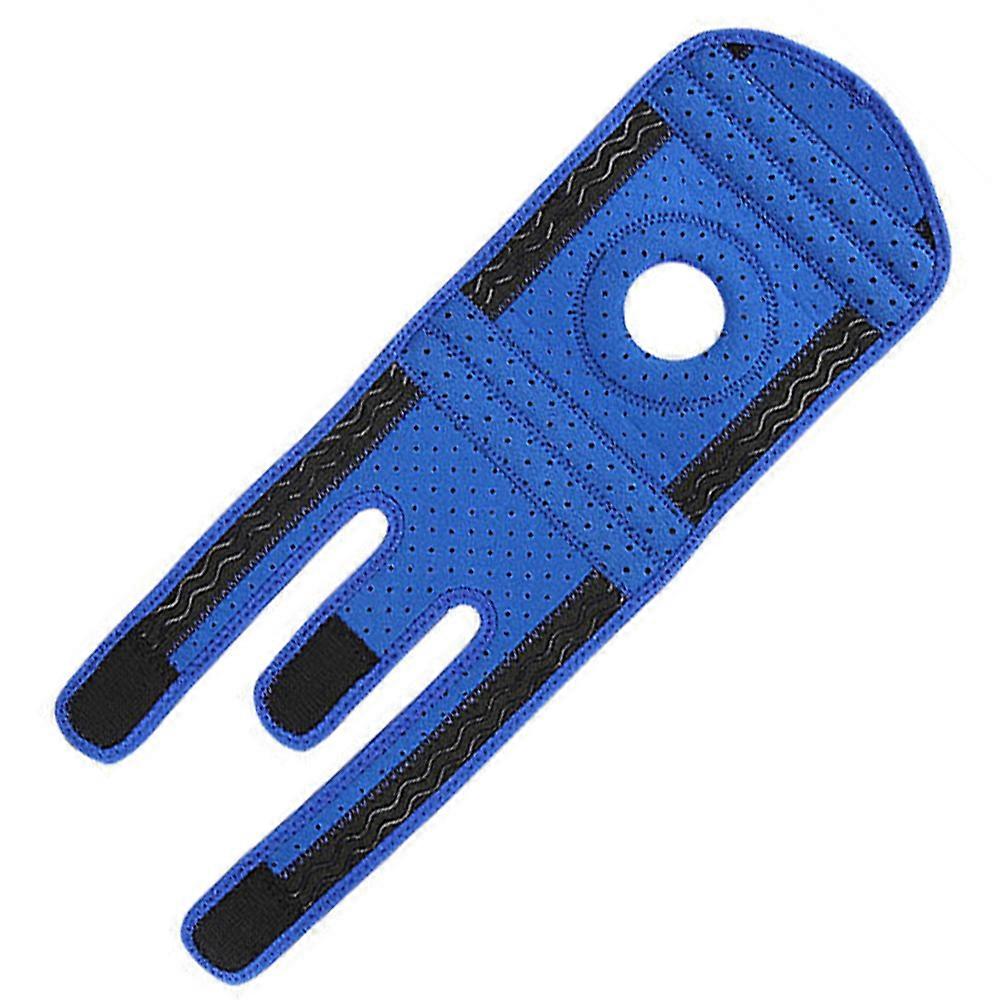Adjustable Knee Stabilizer Kids Knee Guard for Skiing Exercise Blue 1Set