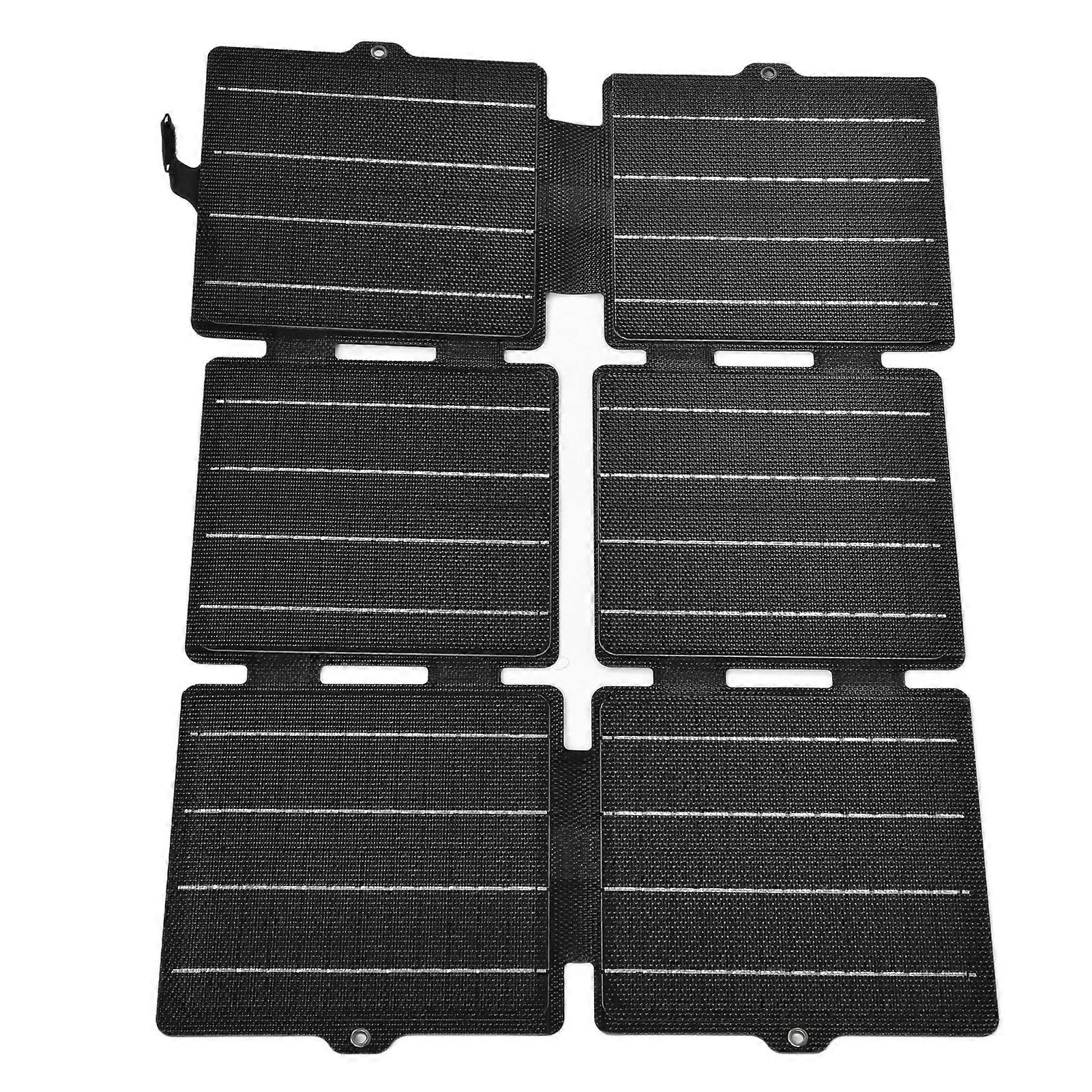 Foldable 30W ETFE Monocrystalline Solar Panel USB DC 55x38.5cm
