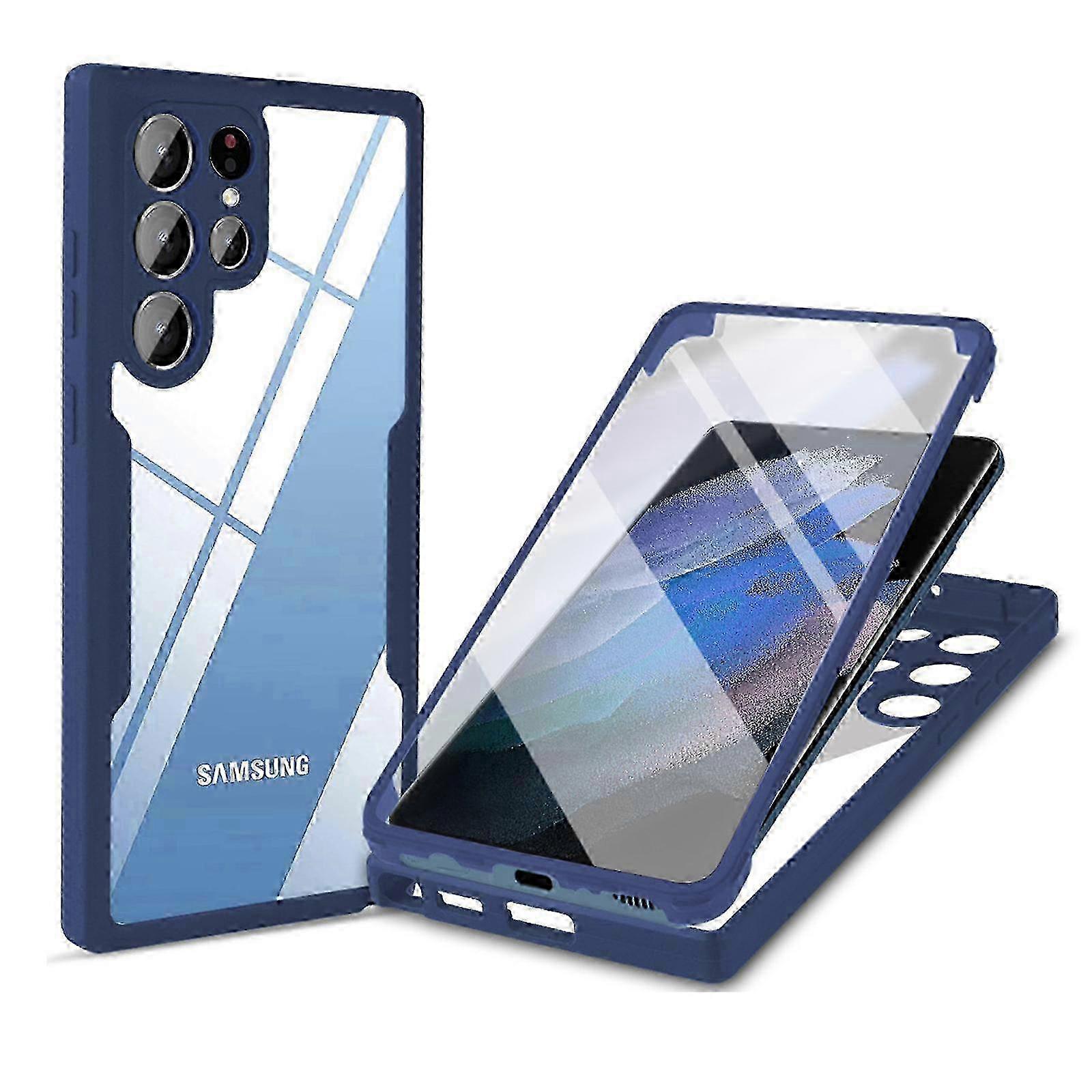 for S24 Case Built-in Lens & Screen Protector Full Body Shockproof Dustproof Waterproof, Anti-Scratch for Protective Case