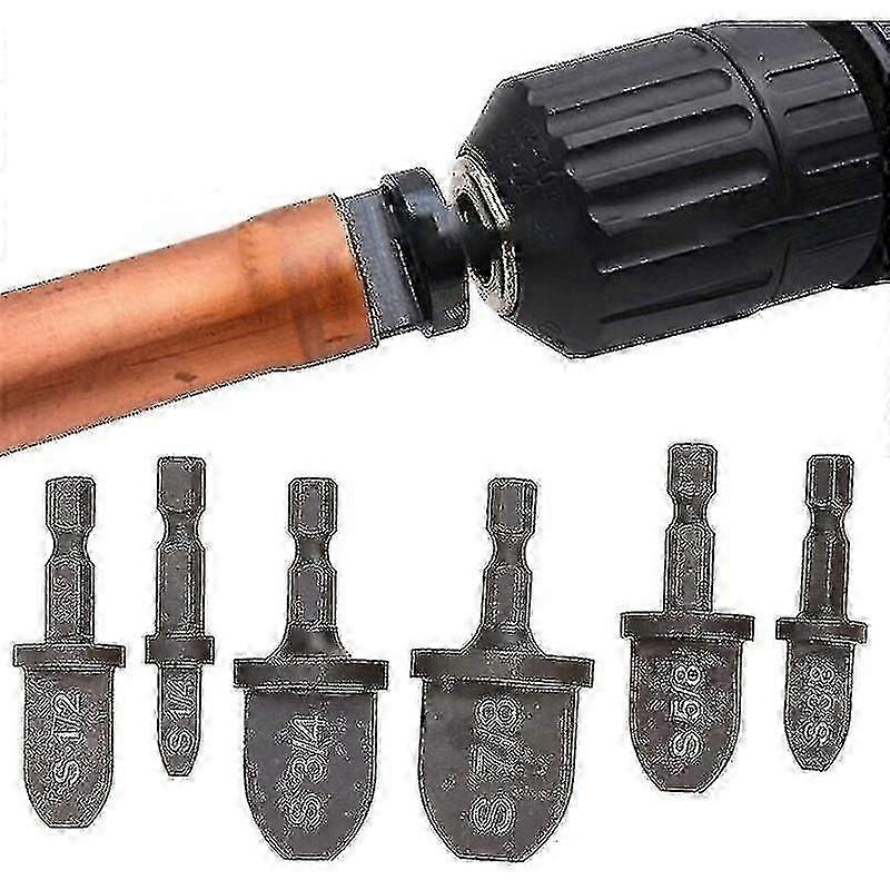6件扩管器轴承钢六角手柄空调铜管冲压工具套装多功能铜管龙卷风工具