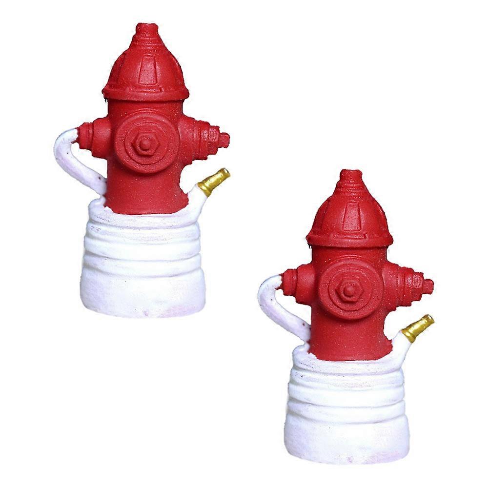 Fire Hydrant Statue Decor for Decoration Use Consisting of 2Pcs Statues