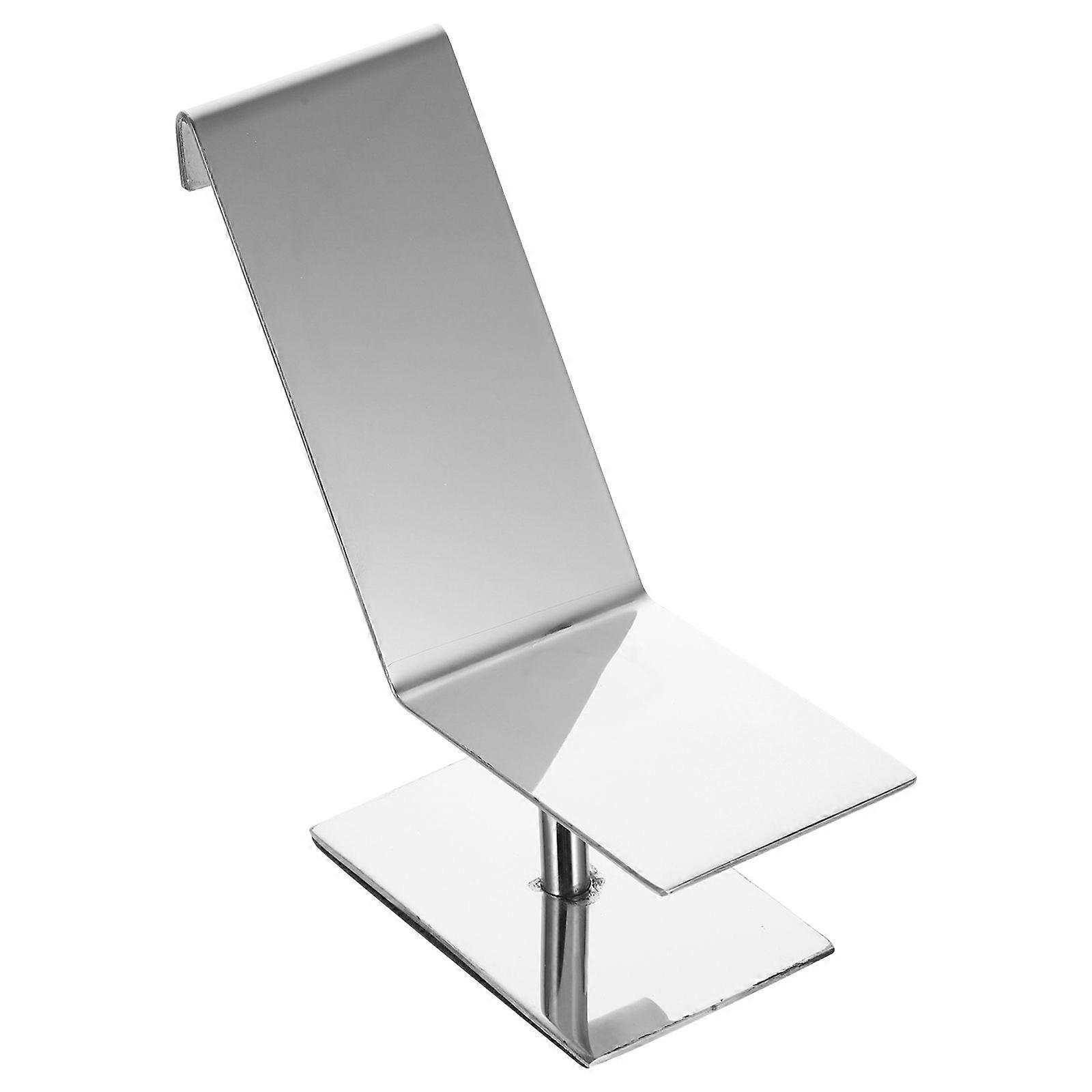 1pc Shoe Display Stand Stainless Steel High Heel Display Stand (Steel Color)