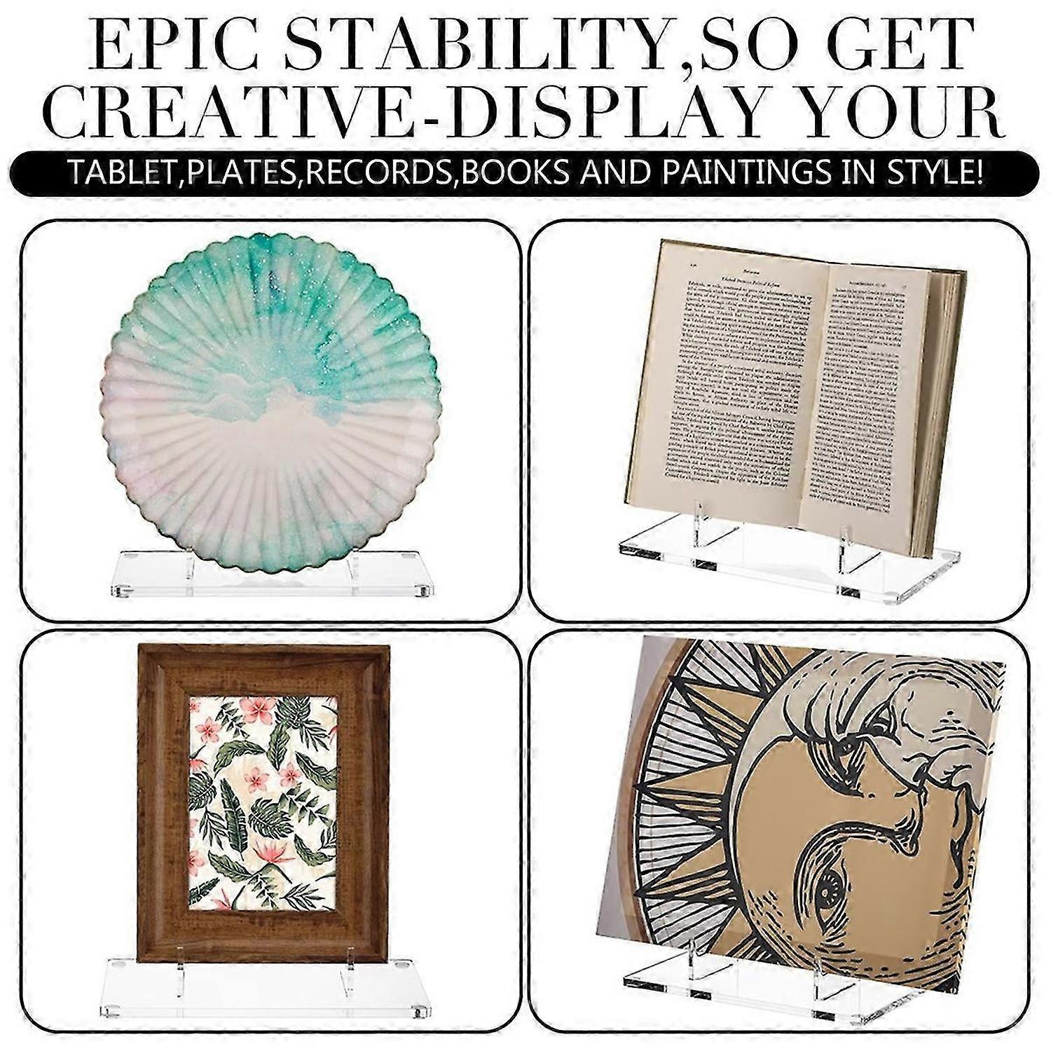 Clear Easel Stand for Display Plate Postcard Picture Display Holder