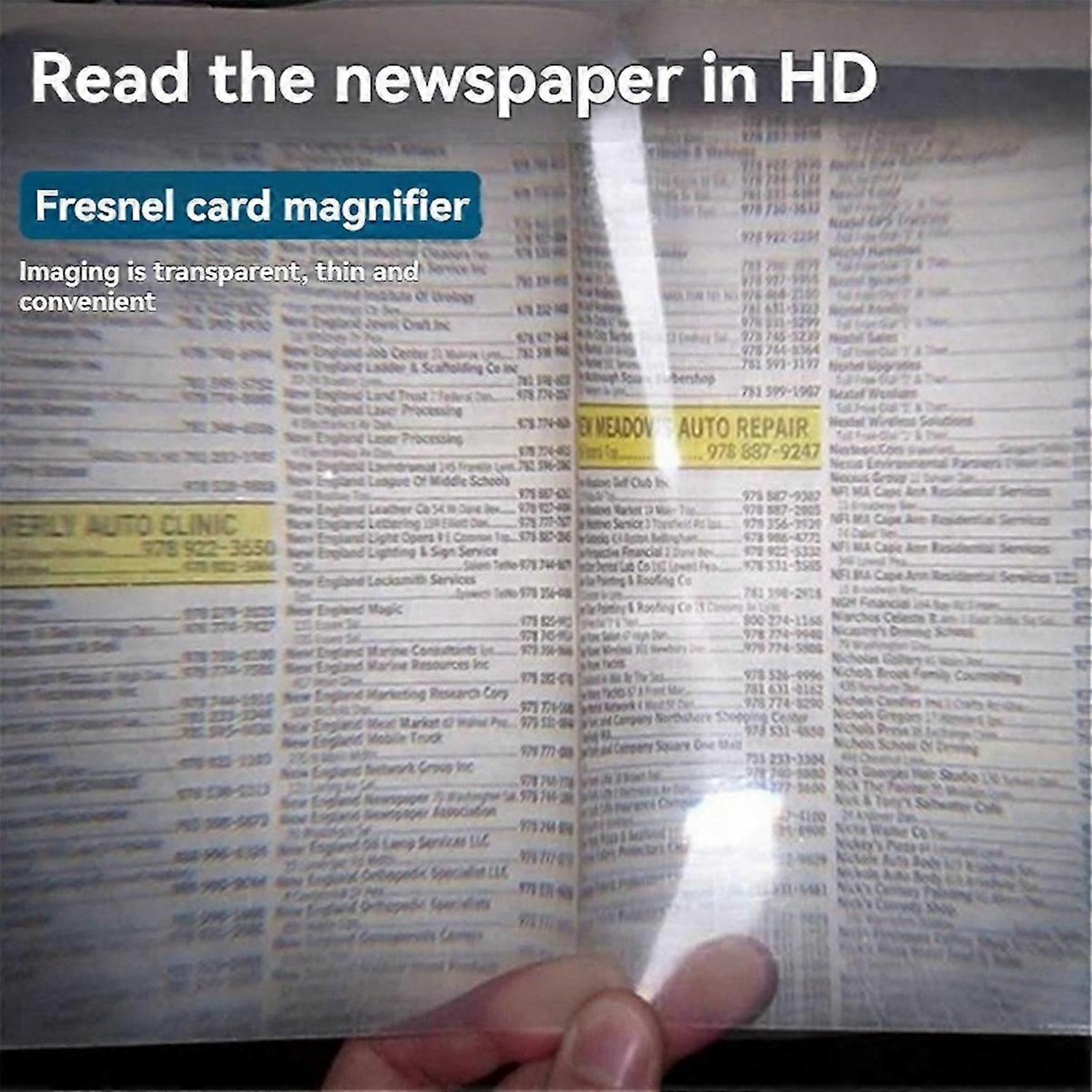 Full Page Large Sheet Magnifier Magnifying Glass Reading Aid Lens