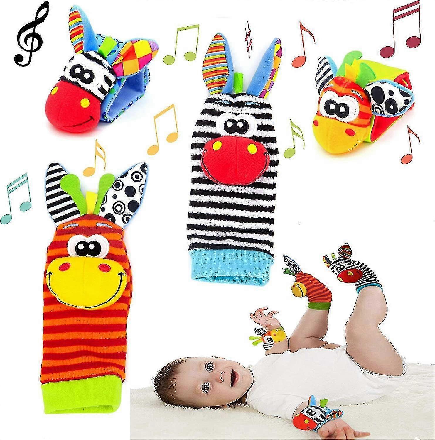 Baby Rattle Socks Wrist Rattles Foot Finder Socks Set,acsergery Baby Rattle Toys