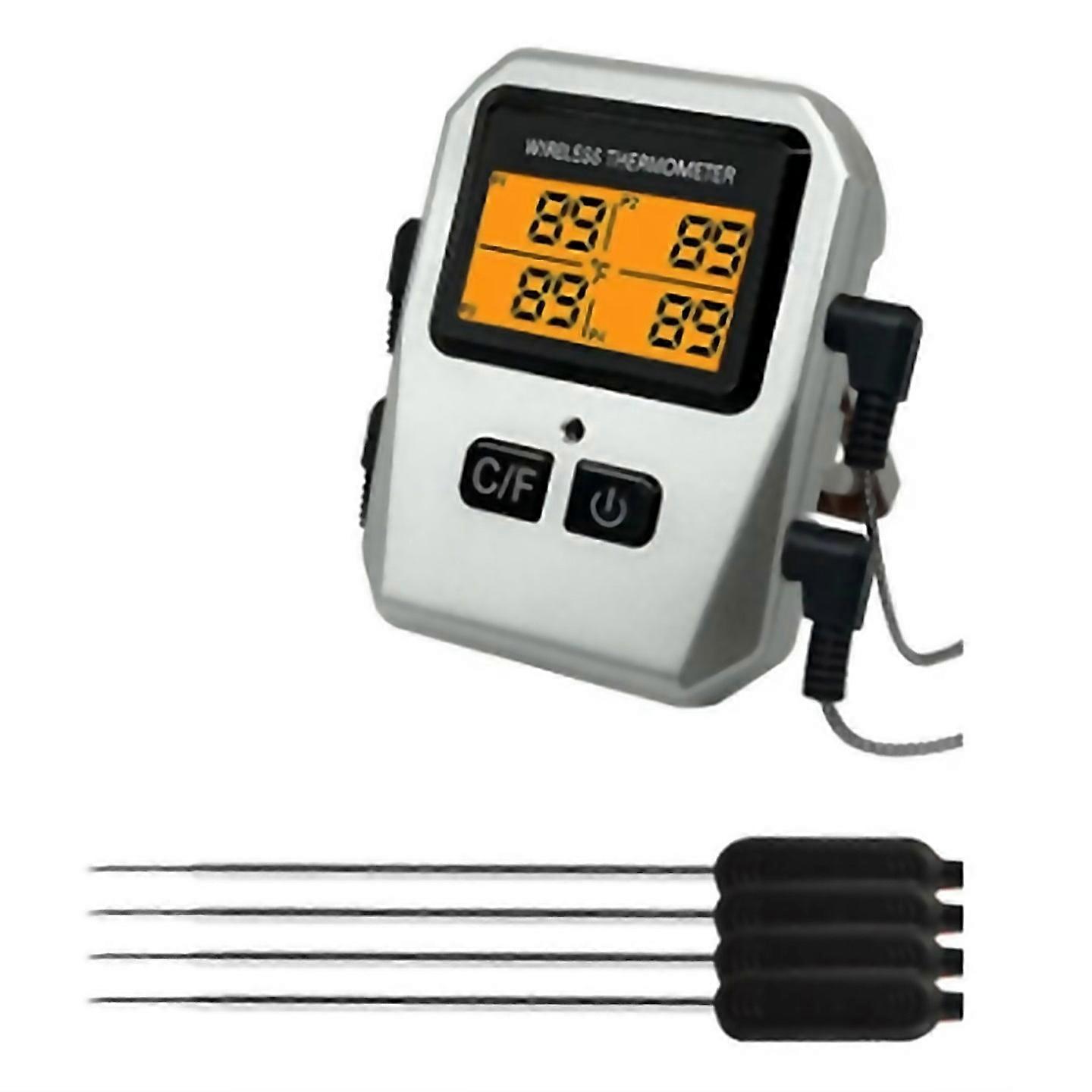 For Tuya 100m Wireless Meat Food Thermometer Kitchen Cooking Toolsilver