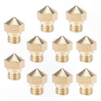 10PCS MK10 Brass Nozzle 0.2/1.75mm for 3D Printer Extruder Hotend