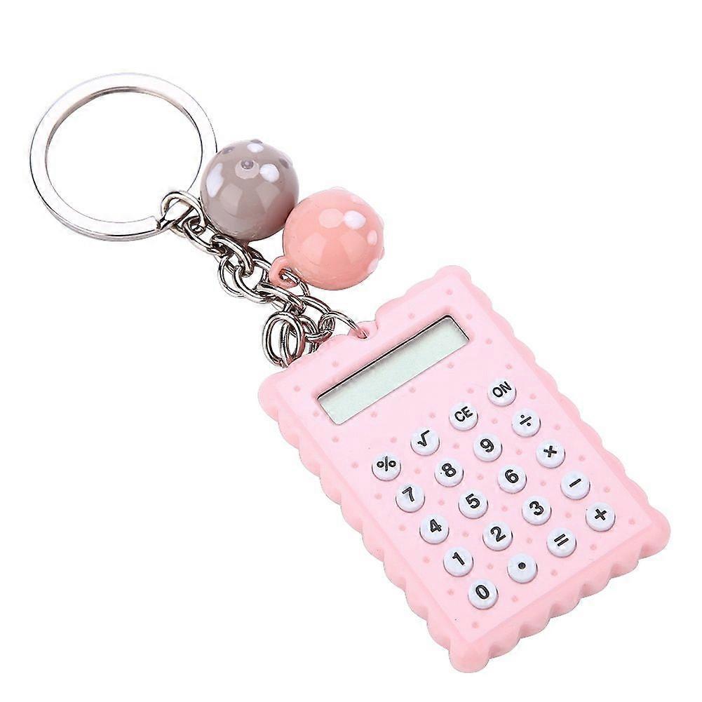 Mini Portable Biscuit Keychain Calculator