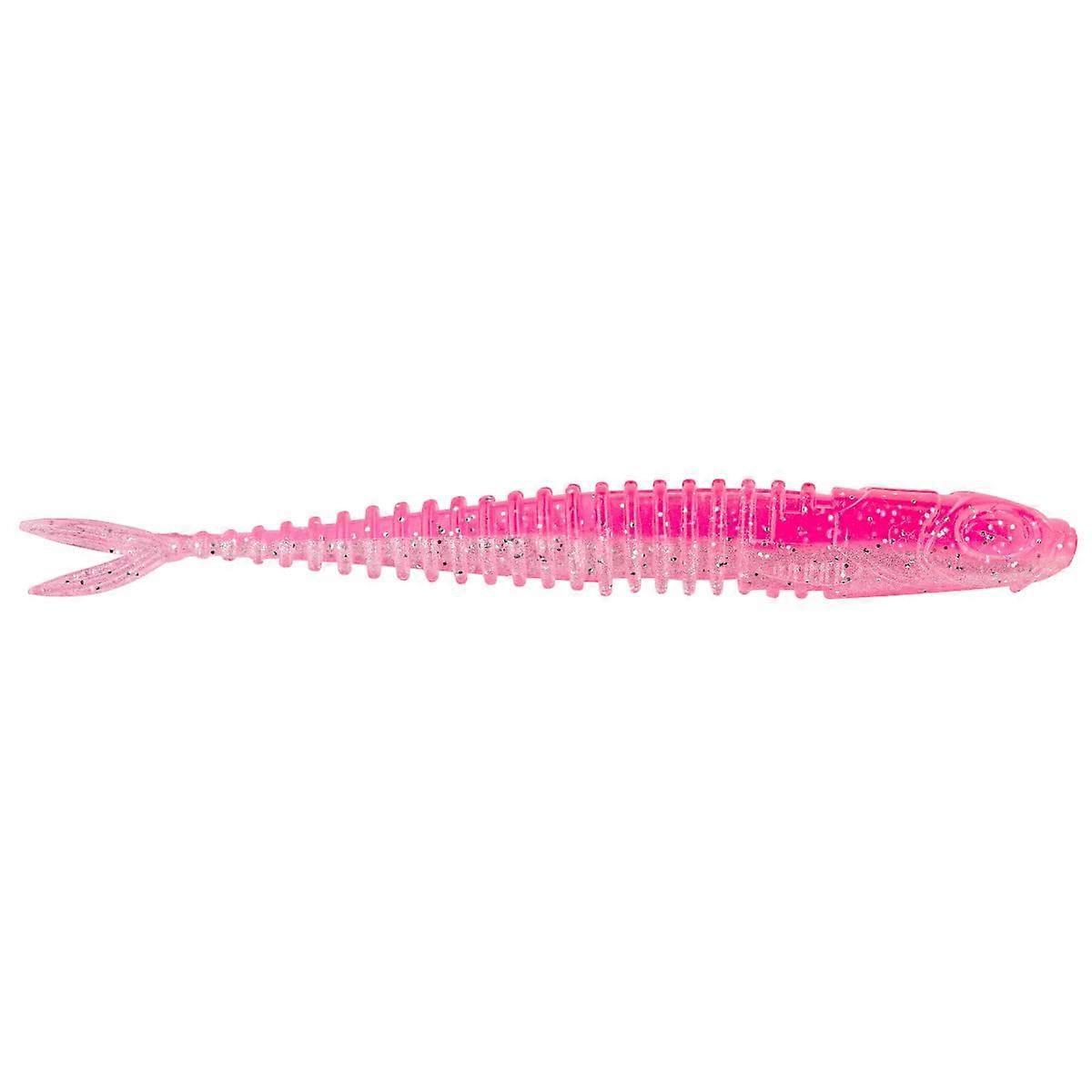EyeCandy Minnow 4Inch Pink Silver, 5 Pack Soft Plastic Minnow Lure